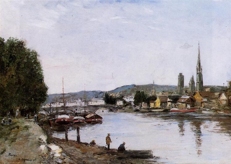 Rouen, View from the Queen's Way, 1895 - Eugene Boudin