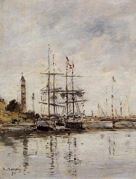 The Harbor at Deauville, 1896 - Ежен Буден