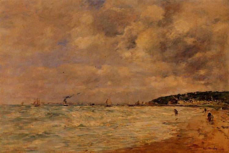 The Tourgeville Shores, 1894 - Эжен Буден