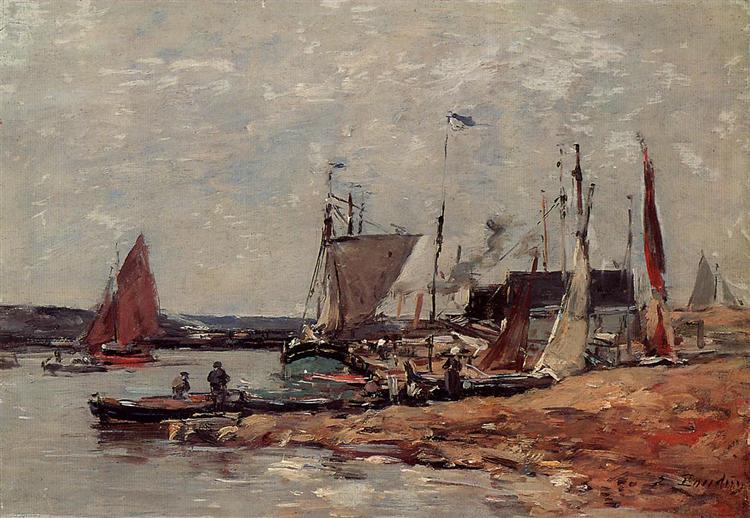 Trouville, the Port, c.1885 - Эжен Буден
