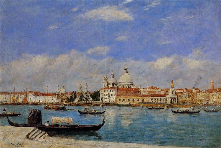 Venice, The Salute and the Douane, the Guidecca from the Rear, View from the Grand Canal, 1895 - Eugène Boudin
