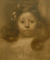 Portrait d'Elisabeth, fille d'Elie Faure - Эжен Каррьер