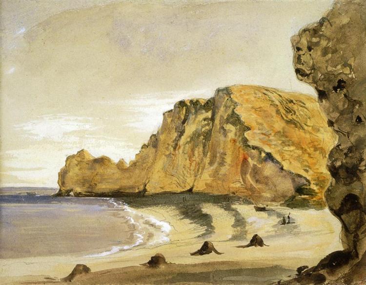 The Porte d'Amont, Etretat, 1849 - Eugene Delacroix