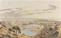 Crater of Mount Gambier S.A. - Eugene von Guerard