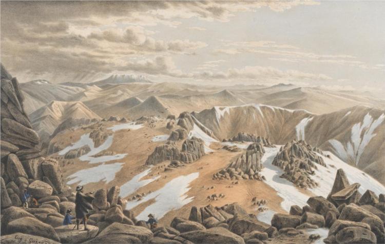 North east view from the top of Mt Kosciusko, 1866 - Ойген фон Герард