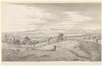 Вид з Лисих пагорбів між Балларат і Кресвік-Крік, на захід Піренеїв - Ойген фон Герард