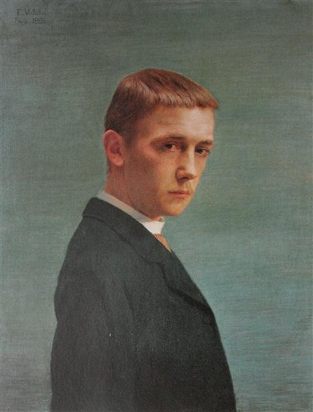 My portrait, 1885 - Феликс Валлотон