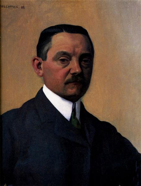 My portrait, 1908 - Феликс Валлотон