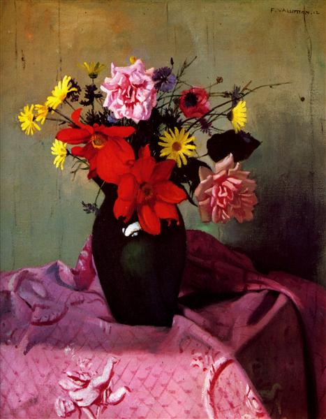 Pinks and daisies or Pinks and dahlias, 1912 - Фелікс Валлотон