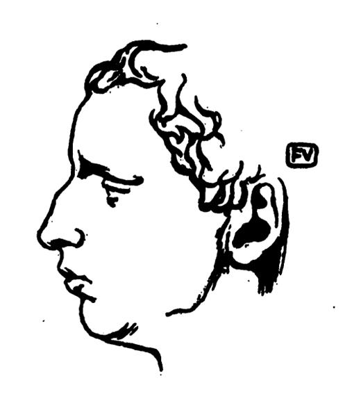 Portrait of French writer Paul Claudel, 1898 - Феликс Валлотон