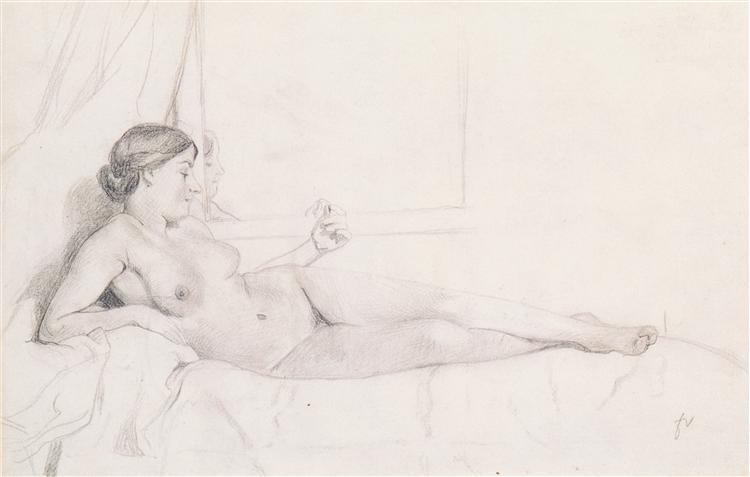 Reclining Nude on a couch, c.1905 - Félix Vallotton