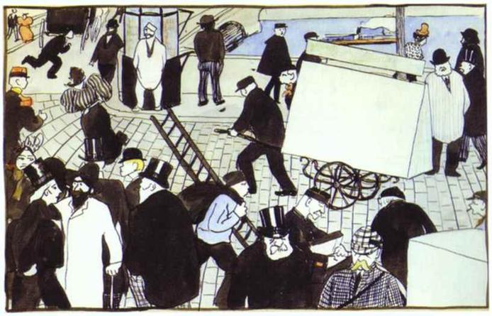Street Scene, 1895 - Félix Vallotton