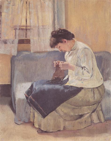 Seamstress, 1885 - Фердинанд Ходлер
