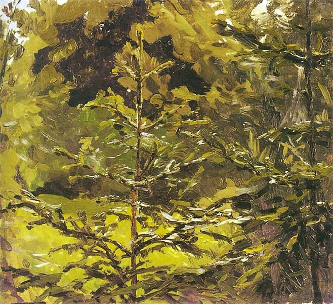 Fragment lasu - Ferdynand Ruszczyc