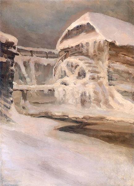 Młyn zimą, 1897 - Фердінанд Рущиц