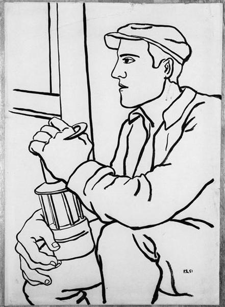 Робітник із лампою, 1951 - Фернан Леже