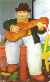 Man with a Guitar - Fernando Botero