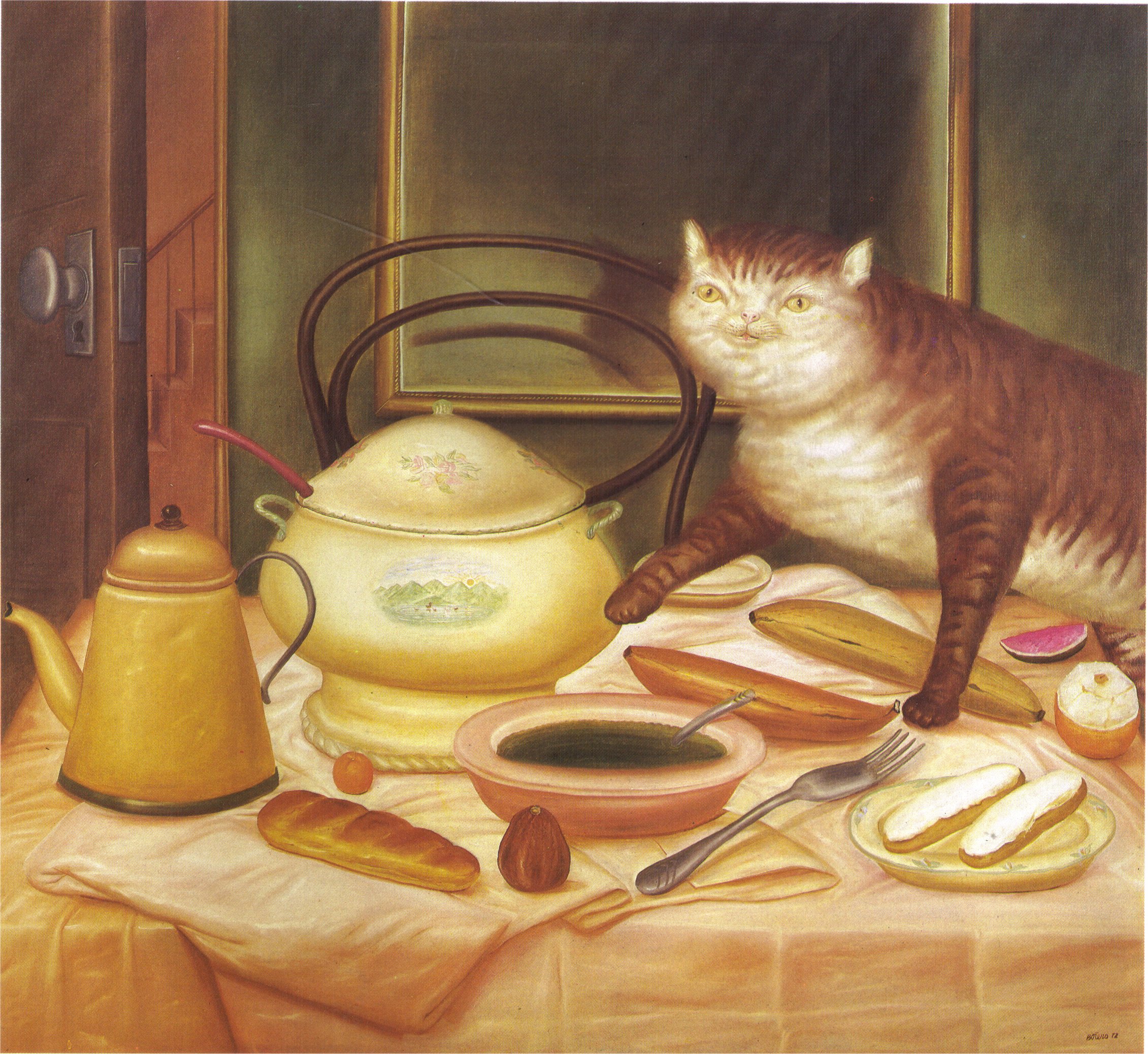 Still Life with Green Soup, 1972 - Fernando Botero - WikiArt.org