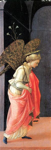 Annunciation, left wing, 1430 - Filippo Lippi
