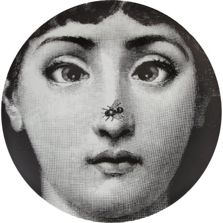 Theme & Variations Decorative Plate #363 (Bee on Nose) - Piero Fornasetti