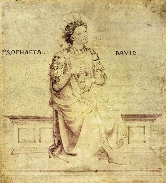 King David Playin a Psaltery, c.1430 - 安傑利科