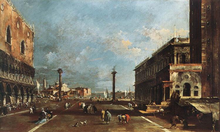View of Piazzetta San Marco towards the San Giorgio Maggiore, 1770 - Франческо Гварди