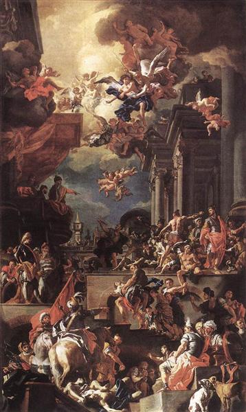 The Massacre of the Giustiniani at Chios, c.1715 - Франческо Солімена
