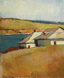 Houses on the Shore of Lake Cernica - Francisc Sirato