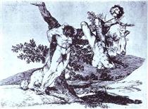 An Heroic feat! With Dead Men! - Francisco Goya