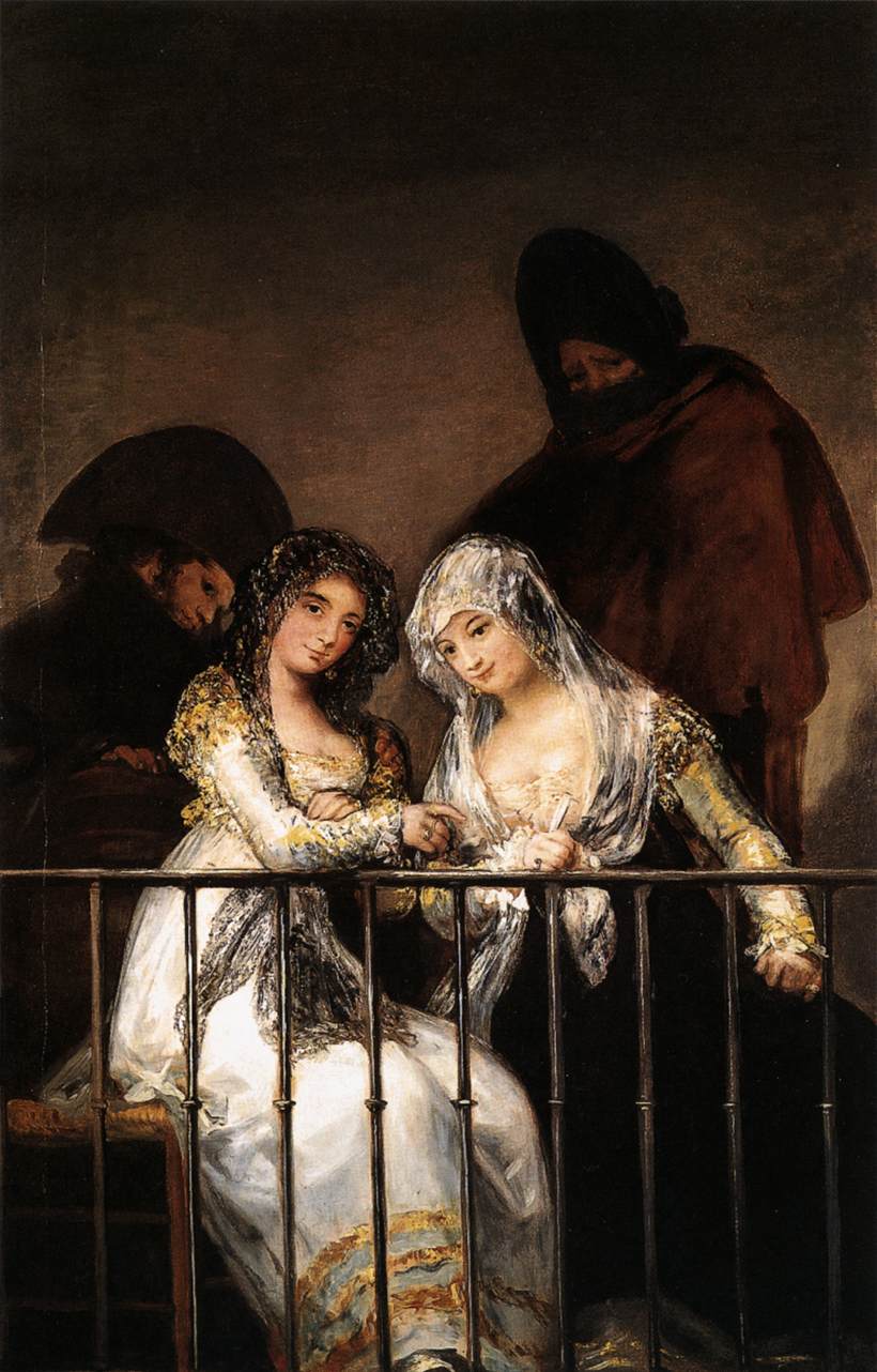 Maja en el balcón , 1808 - Francisco de Goya - WikiArt.org