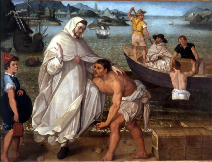 St. Peter Nolasco embarking to go to redeem captives, 1600 - Francisco Pacheco