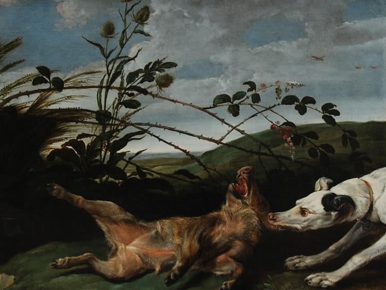 Greyhound Catching a Young Wild Boar, c.1620 - Frans Snyders