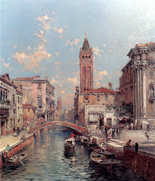 Rio Santa Barnaba, Venice - Франц Рихард Унтербергер