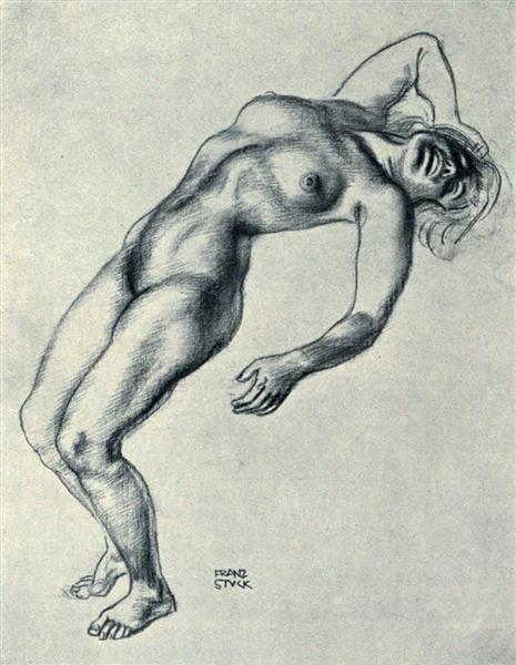 Female nude - Франц фон Штук