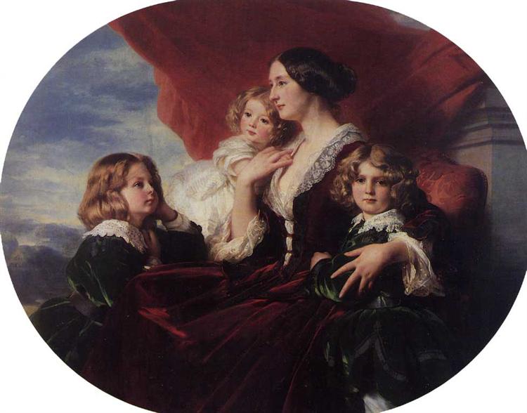 Elzbieta Branicka, Countess Krasinka and her Children, 1853 - 弗朗兹·克萨韦尔·温德尔哈尔特