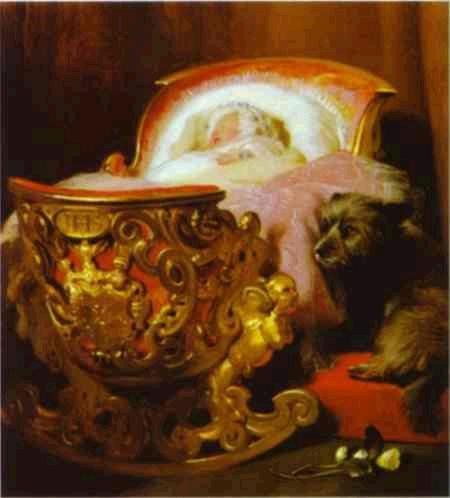 Painting of baby Princess Alice of the United Kingdom - Франц Ксавер Вінтерхальтер