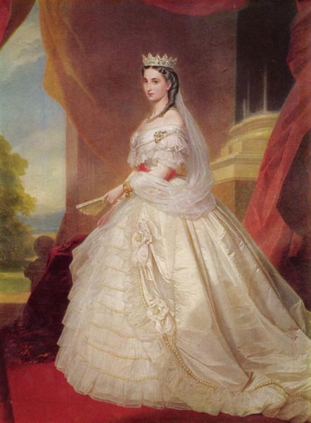Portrait of Charlotte of Belgium, 1864 - Франц Ксавер Вінтерхальтер
