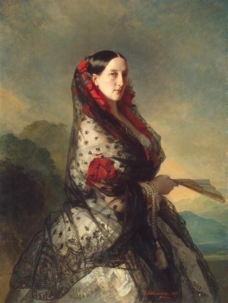 Портрет великой княгини Марии Николаевны, 1857 - Франц Ксавер Винтерхальтер