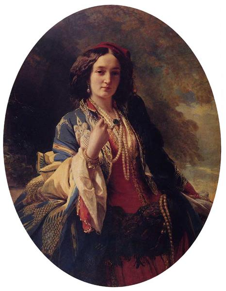 Portrait of Katarzyna Potocka, 1854 - 弗朗兹·克萨韦尔·温德尔哈尔特