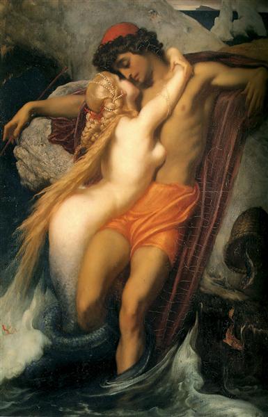The Fisherman and the Siren, 1857 - Фредерік Лейтон