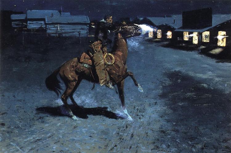 An Argument with the Town Marshall, 1907 - Frederic Remington