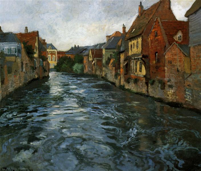 Riverside, View of Abbeville, 1894 - Frits Thaulow