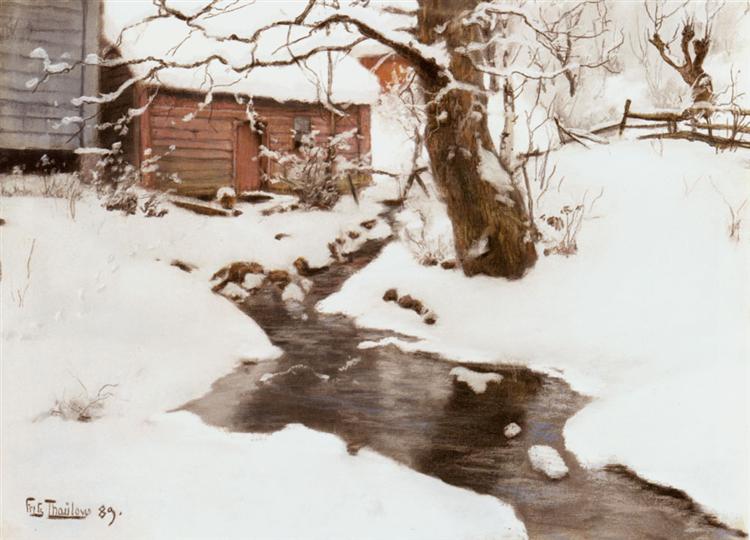 Winter on the Isle of Stord, 1890 - Frits Thaulow