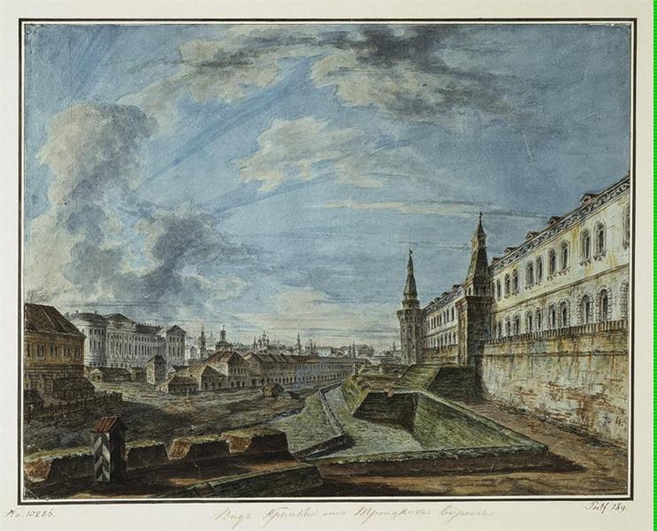 View of the Kremlin from the Troitsky Gate, c.1815 - Фёдор  Алексеев