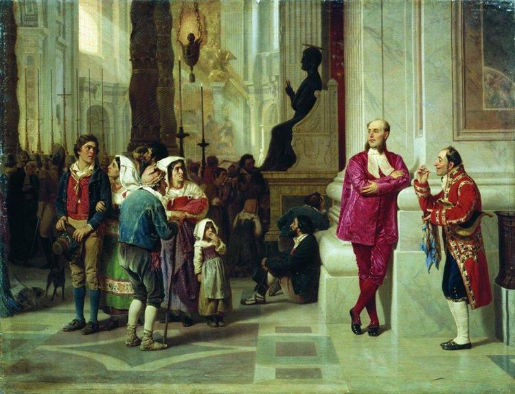 At the reception of the Pope, 1868 - Fyodor Bronnikov