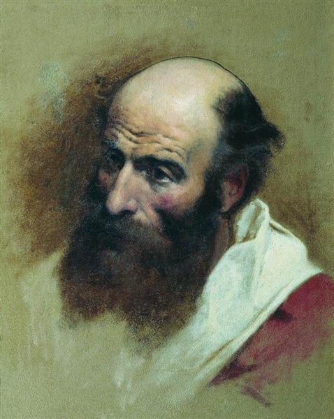 Portrait of an old man - Федір Бронников