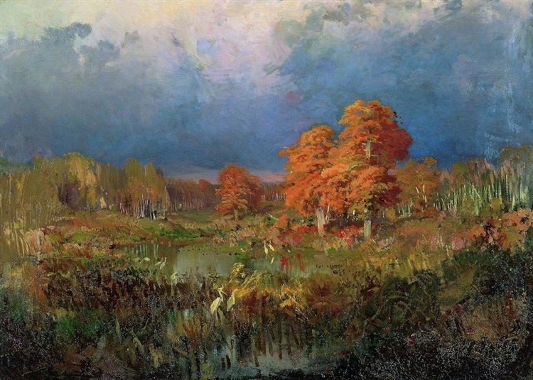 Болото в лесу. Осень, 1871 - 1873 - Фёдор Васильев