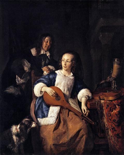 The Cittern Player, 1660 - Gabriël Metsu