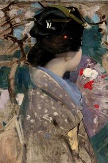 Japanese Lady with a Fan - George Henry