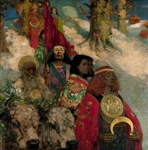 The Druids: Bringing in the Mistletoe (collaboration with Edward Atkinson Hornel) - Джордж Генри
